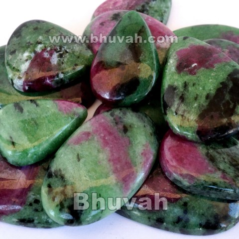 Loose Natural Gemstone Cabochon Lot Assorted Ruby Zoisite Cabochon Gempires Ruby Zoisite Cabochon Lot Wholesale Supply For Jewelry Making 