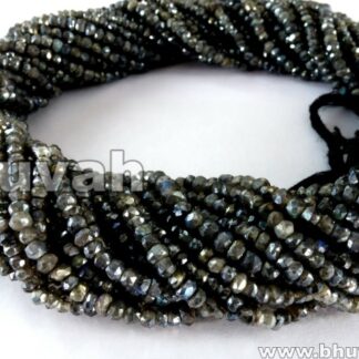 Rondelle Faceted Coated Labradorite Beads Strand