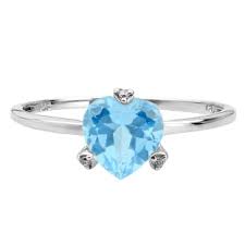 Heart Shape Blue Topaz Ring Price
