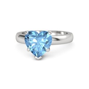 Heart Shape Blue Topz Ring