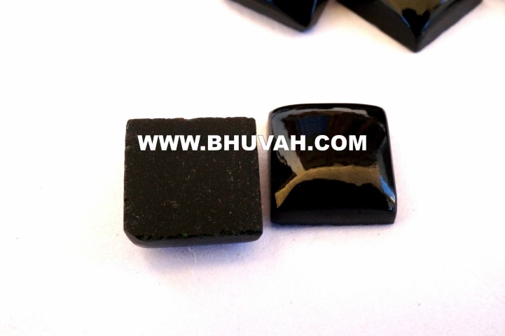 Black Onyx Square Shape 10x10 mm Stone Cabochon Gemstone Price