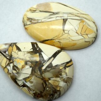 brecciated mookaite gemstone price 2 piece cabochon stone