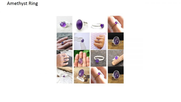 amethyst stone natural gemstone cabochon 925 sterling silver ring