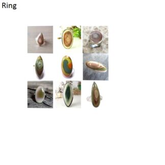 imperial jasper stone natural gemstone cabochon 925 sterling silver ring
