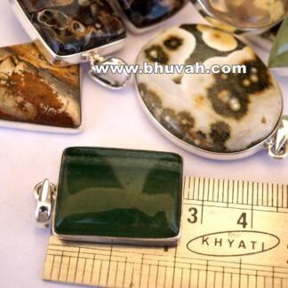 mix stone natural gemstone cabochon 925 silver pendant