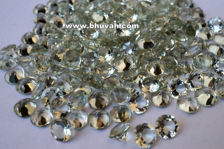 Green Amethyst 7mm Round Shape Faceted Cut Stone Gemstone Price Per Carat