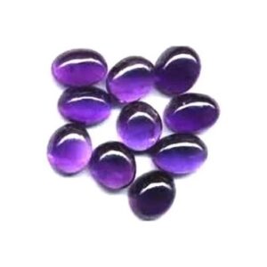 The Violet Gem: Genuine Amethyst in a Smooth Cabochon Cut Oval Shape 1 Piece
