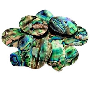 Natural Abalone Shell Cabochon 100 gram Lot 7-9 Pieces Lot Mix Size Shape Gemstone For Jewelry Making and Reselling