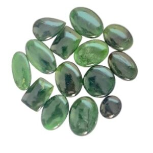 Russian Nephrite Jade Cabochon 1000 gram lot Mix Size Shape Gemstones Jewelry Making Loose Green Stone