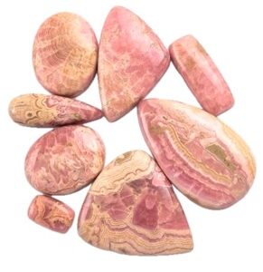 Natural Rhodochrosite Cabochon 100 grams Lot Mix Size Shape Gemstones Jewelry Making rhodochrosite About 6-9 Pieces Stone