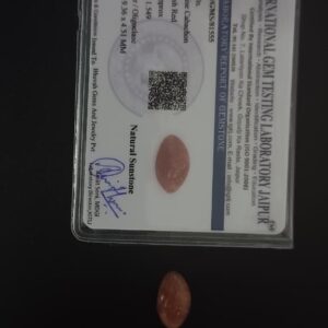 Natural Certified Marquise Sunstone Cabochon 4.57 carat Gemstone With Certificate