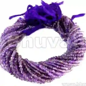 Rondelle Faceted Amethyst Beads Strand