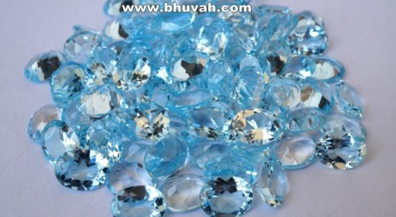 Blue Topaz 9x7mm Oval Shape Faceted Cut Stone Gemstone Price Per Carat