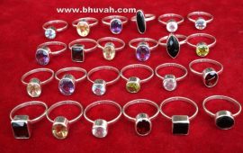 Natural Faceted Stone Gemstone Mix Ring Wholesale Lot (2)